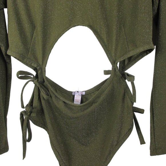 Savage X Fenty Bodysuit S Military Olive Green Sleep & Shine Teddy Size 2X - Picture 8 of 11